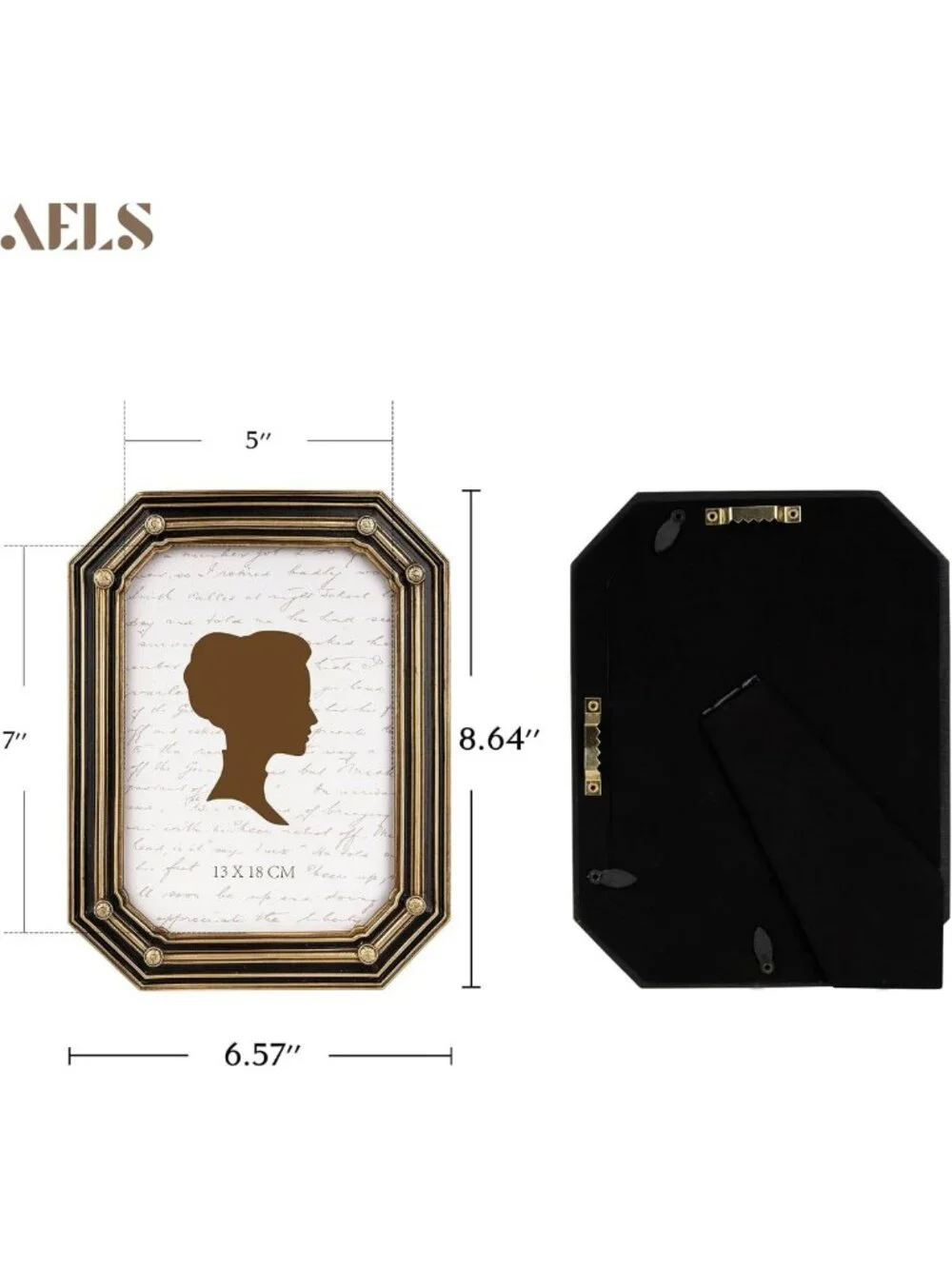 Elegant Vintage Octagon Picture Frame 5x7